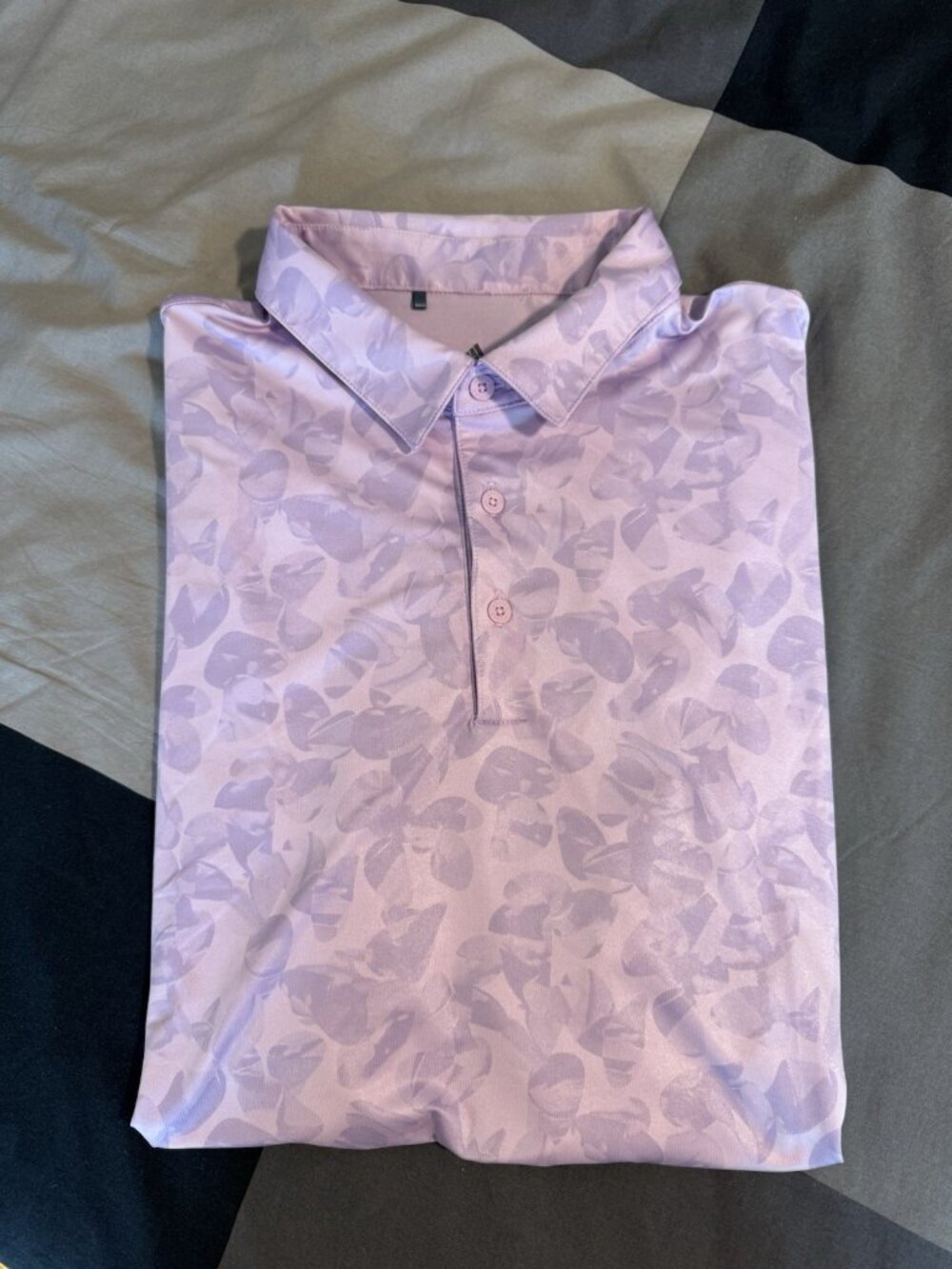 Adidas Lake Quivira Golf Polo Men's L Purple Floral